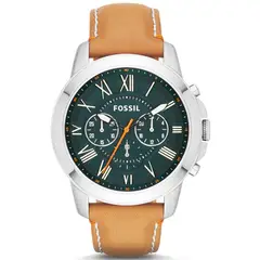 FOSSIL - Reloj Grant FS4918 Marrón De Cuero Piel Para Hombre