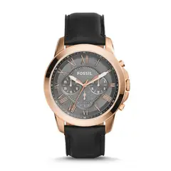 FOSSIL - Reloj Grant FS5085 Negro De Cuero Piel Para Hombre