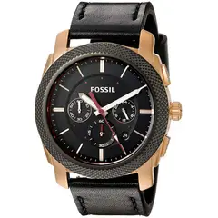 FOSSIL - Reloj Modern Machine FS5120 Negro De Cuero Piel Para Hombre