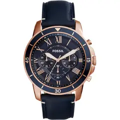 FOSSIL - Reloj Grant FS5237 Azul De Cuero Piel Para Hombre