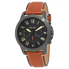 FOSSIL - Reloj Grant FS5241 Marrón De Cuero Piel Para Hombre
