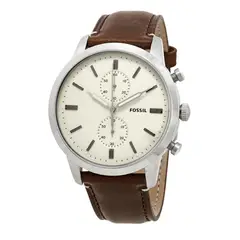 FOSSIL - Reloj Townsman FS5350 Marrón De Cuero Piel Para Hombre