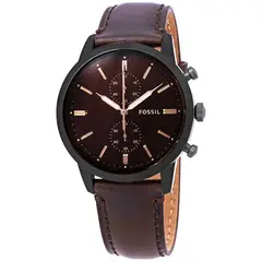 FOSSIL - Reloj Townsman FS5437 Marrón De Cuero Piel Para Hombre