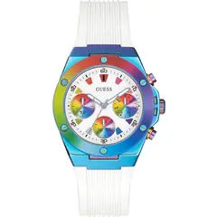 GUESS - Reloj Athena GW0030L6 Blanco De Silicona Para Unisex
