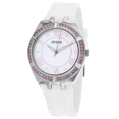 GUESS - Reloj Sparkling GW0032L1 Blanco De Silicona Para Mujer