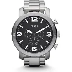 FOSSIL - Reloj Nate JR1353 Plateado De Acero inoxidable Para Hombre