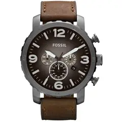 FOSSIL - Reloj Nate JR1424 Marrón De Acero inoxidable Para Hombre