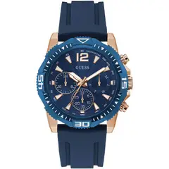 GUESS - Reloj Commander GW0211G4 Azul De Silicona Para Hombre