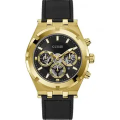 GUESS - Reloj Continental GW0262G2 Negro De Cuero Piel Para Hombre