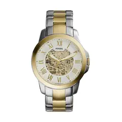 FOSSIL - Reloj Grant ME3112 Plateado Dorado De Acero inoxidable P Hombre