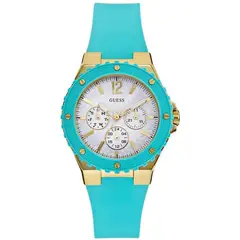 GUESS - Reloj Waterpro W0149L3 Azul De Silicona Para Mujer