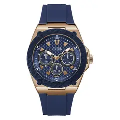 GUESS - Reloj Legacy W1049G2 Azul De Silicona Para Hombre