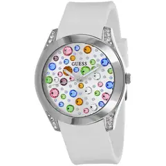 GUESS - Reloj Wonderlust W1059L1 Blanco De Silicona Para Mujer