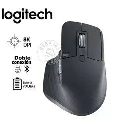 LOGITECH - Mouse MX Master 3S Wireless Bluetooth 8K DPI USB-C Graphite