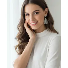 GENERICO - ARETES PLUMA EN PLATA