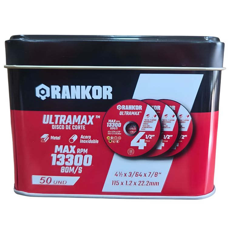 DISCO DE CORTE P/METAL 4 1/2 X 3/64X 7/8 (50 UNDS) - RCW9111501
