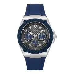 GUESS - Reloj Legacy W1049G1 Azul De Silicona Para Hombre