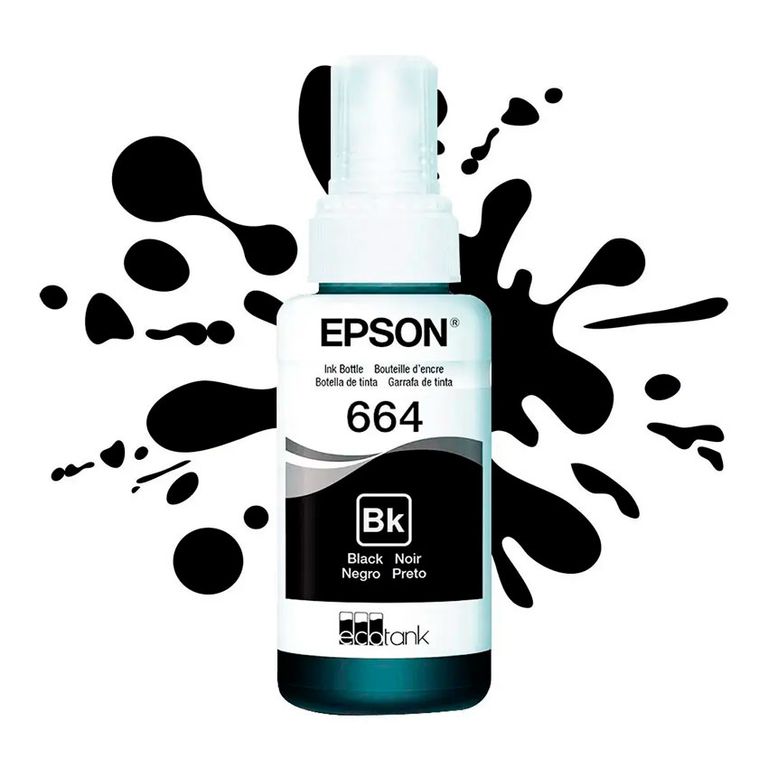 Botella de Tinta Negra T664 Alto Rendimiento Original