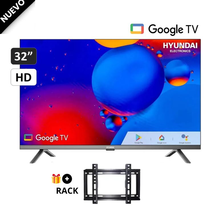 TV 32 - HYLED3254GIM HD GOOGLE TV + RACK