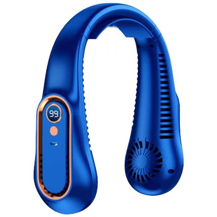 Ventilador de Cuello inalámbrico Portátil Azul