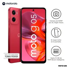 MOTOROLA - CELULAR MOTO G05 4GB RAM 64GB ROM - ROJO