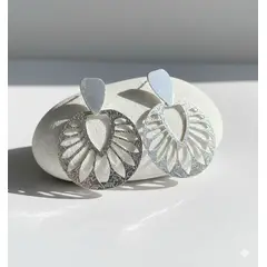 GENERICO - ARETES ABANICO EN PLATA 925