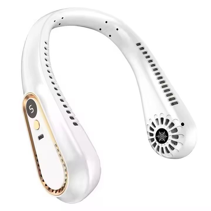 Ventilador de Cuello inalámbrico Portátil Blanco