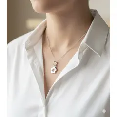 GENERICO - COLLAR TREBOL EN PLATA