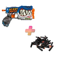 BAIHUI TOYS - PISTOLA DE JUGUETE DE 12 DARDOS-BEAST HUNTER Y 24 DARDOS DE REGALO
