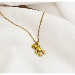 GENERICO - Collar Osito Dorado Acero inoxidable PVD