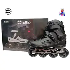 OLLIE - PATINES EN LINEA SEMIPROFESIONAL TALLA FIJA 44-45 NEGRO