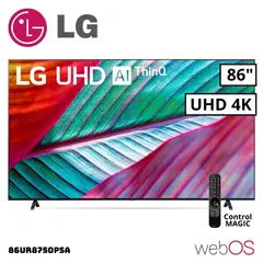 LG - TELEVISOR 86 SMART TV THINQ AI WEBOS HUB 4K UHD LED - 86UR8750PSA