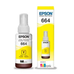 EPSON - Botella de Tinta Amarillo T664 Original de Alto Rendimiento