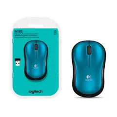 LOGITECH - Mouse M185 Nano Wireless Azul