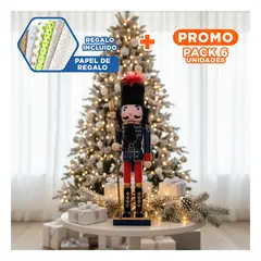 ANIMALIA - Pack6 Adorno con Sombrero Peluche en Azul Y+Papel de Regalo