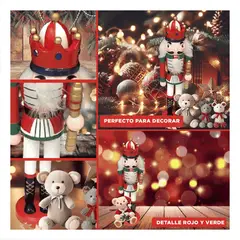 RYBIU IMPORT - Cascanuez con Corona Roja e Instrumento Musical Multicolor