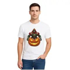 AQUA&MODA - Polo 100% Algodón Estilo Clasico Unisex AquaModa Logo HalloWeen Hulk POHWHK1