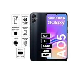 SAMSUNG - CELULAR GALAXY A04 64GB 4GB - NEGRO