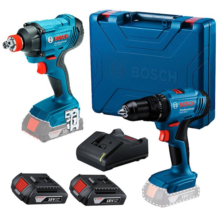 Taladro Percutor 1/2" 2 Bat + Llave de Impacto 1/2" 18V 0615.A00.2AS-000