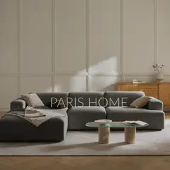 GENERICO - Sofá Izquierdo Seccional Esquinero Gala 4 Plz Tejido - Gris Oscuro