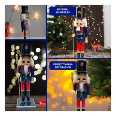 GENERICO - Cascanuez con Baston de Caramelo en Azul