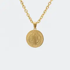 GENERICO - Collar San Benedicto acero inoxidable 60cm