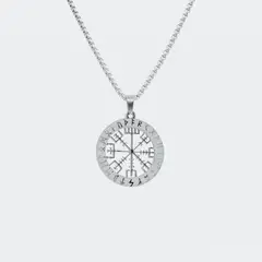 GENERICO - Collar Rune acero inoxidable 60cm