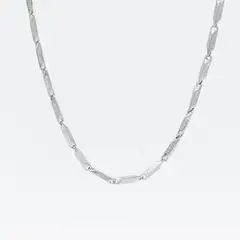 GENERICO - Collar Cadena Eslabon modelo C Acero Inoxidable 60cm