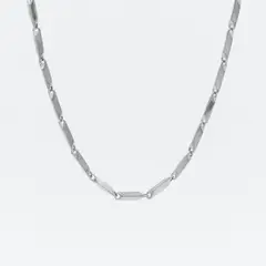 GENERICO - Collar Cadena Eslabon modelo D Acero Inoxidable 60cm