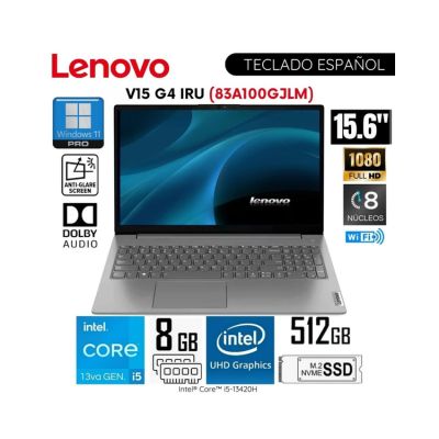 Laptop V15 G4 IRU Intel Core i5-13420H 8GB RAM 512GB SSD 15.6" FHD - 83A100GJLM