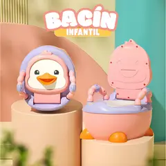 SM - BACIN ENTRENAMIENTO INODORO PARA BEBES NIÑOS INFANTIL PATITO ROSADO