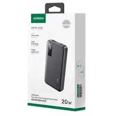 UGREEN - Power Bank C Rapida Pantalla 10000mAh 20W Negro PB311