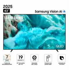 SAMSUNG - TELEVISOR 43 SMART TV QLED QN43Q7FAAGXPE VISION AI 2025