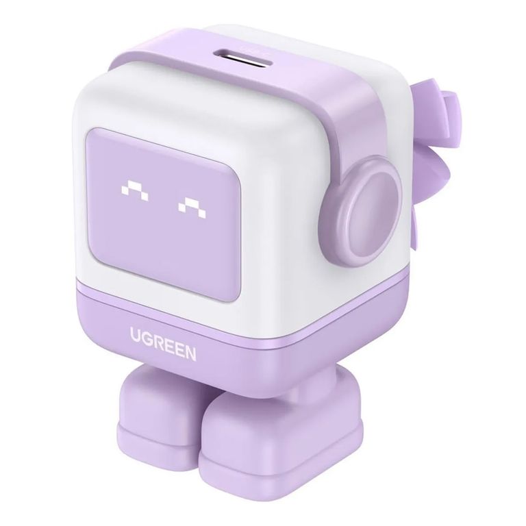 Cargador Usb C 30w Robot Gan Para iPhone iPad Lila